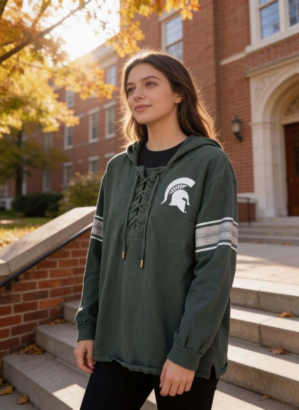 Proedge by Knights Apparel Michigan State Spartans Lace-Up Hoodie XL